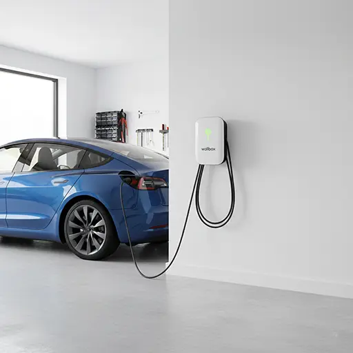 Installation borne de recharge électrique domestique en Wallonie avec véhicule électrique