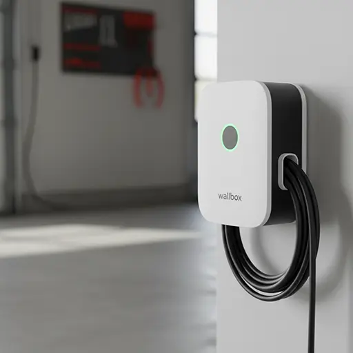 Borne recharge 7kW monophasée Wallbox Pulsar installation murale Wallonie