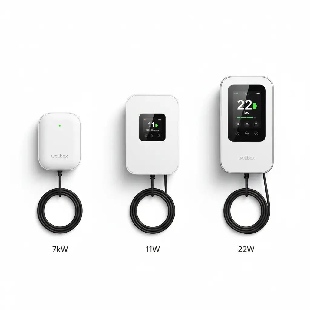 Comparatif bornes recharge 7kW 11kW 22kW puissance installation Wallonie