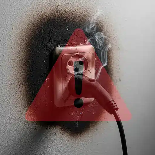 Erreurs éviter installation borne recharge risque incendie prise domestique surchauffée