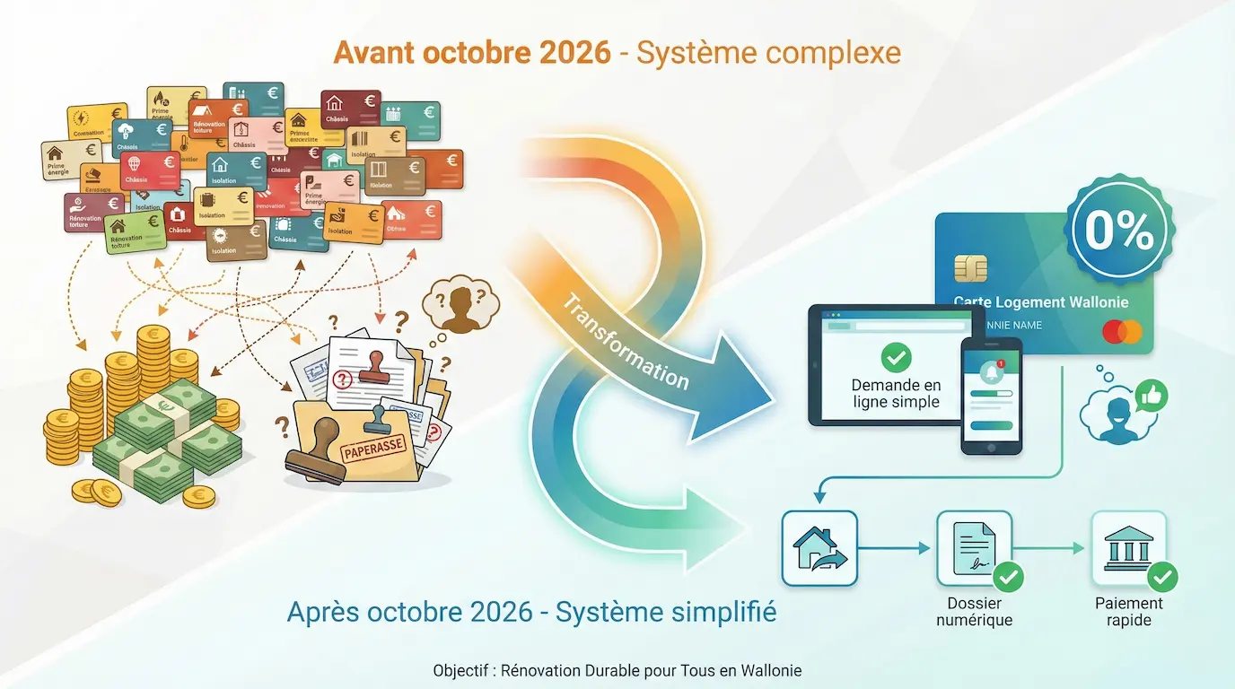 Comparaison système primes Wallonie avant et après réforme octobre 2026